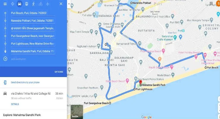 Puri Puri tourist places Day 1