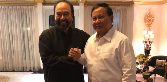 Dua Panggung Politik Pertemuan Prabowo-Paloh Dua Panggung Politik Pertemuan Prabowo-Paloh