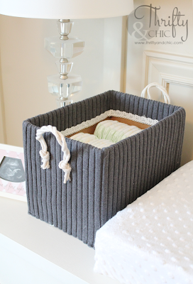 Cute storage boxes made from old boxes and sweaters!