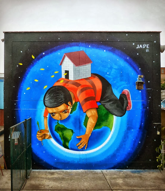 Peruvian Street Artist Jade Paints a New Mural In Barrios Altos, Lima. 6