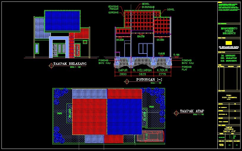 Konsep Terkini 46+ Contoh Denah Rumah Type 36 Autocad