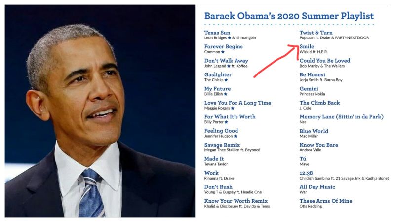Wizkid S Song Titled Smile Makes Barack Obama S 2020 Summer Playlist Mackenzie Sky Blog