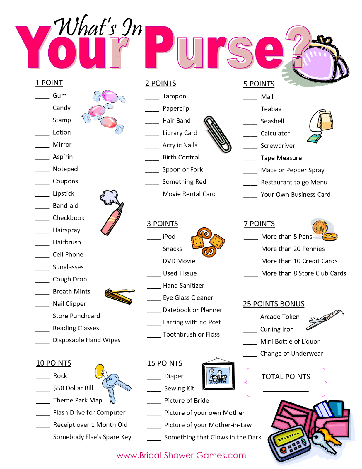 Whats In Your Purse Game Free Printable Printable Word Searches