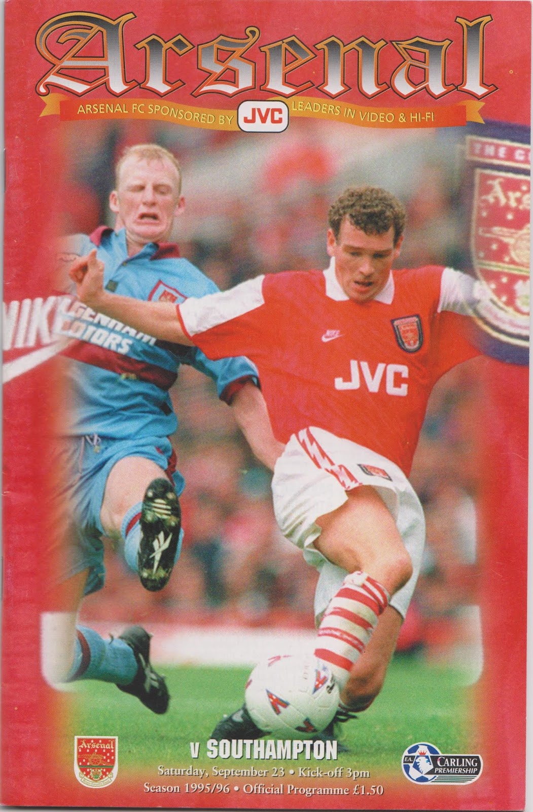 Dennis Bergkamp scores his first Arsenal goals