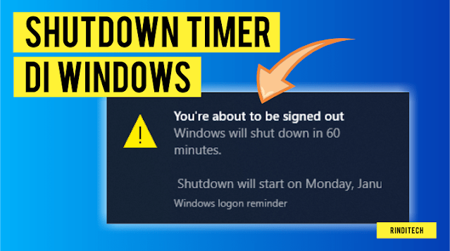 Cara mematikan komputer dengan waktu otomatis shutdown timer