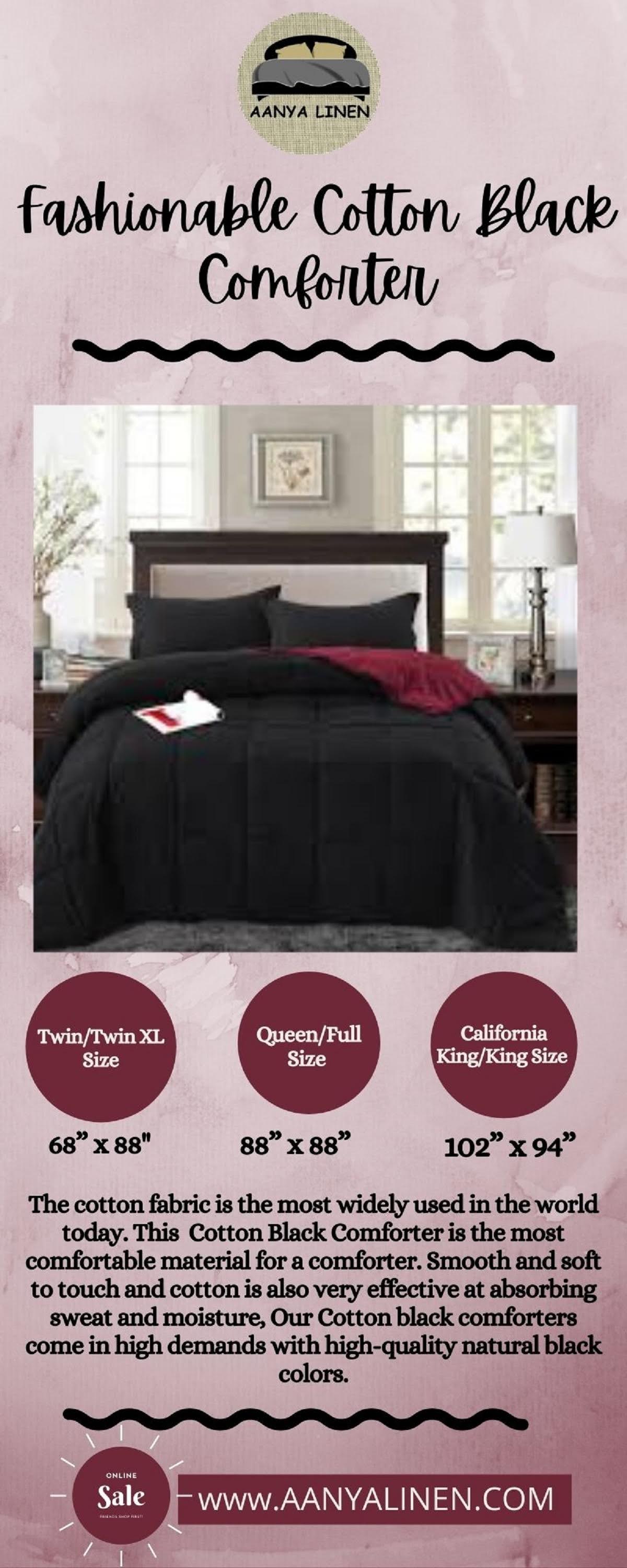 fashionable-cotton-black-comforter-infographic