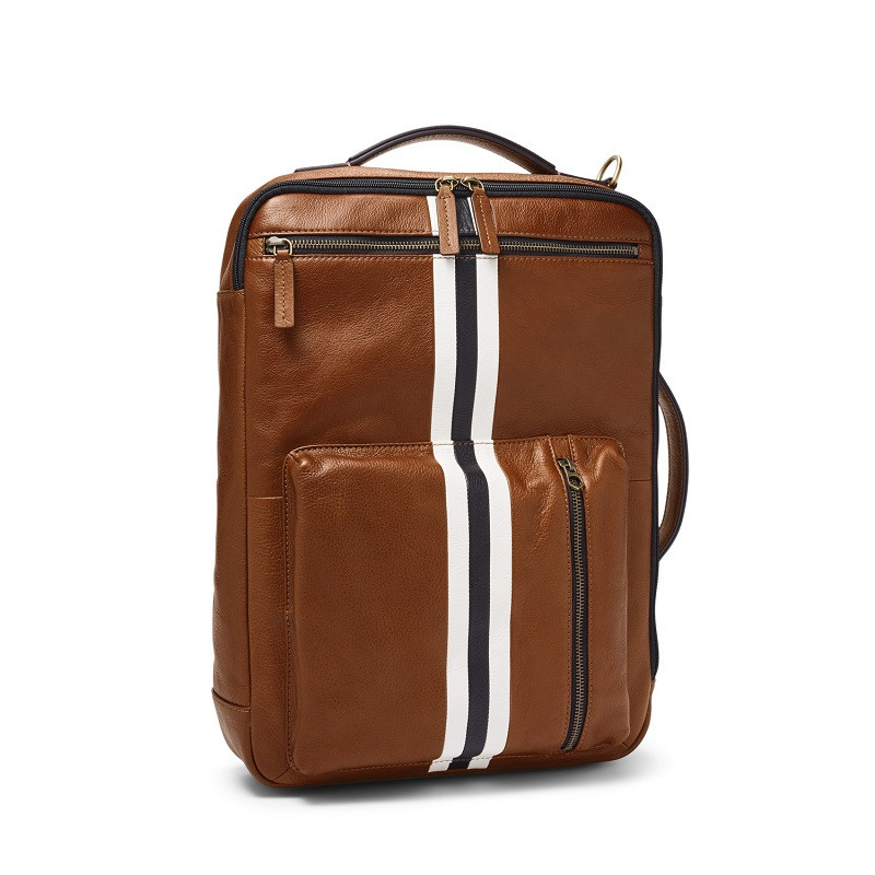 Fossil Buckner Convertible Backpack Cognac Fossil Centre