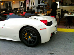 White Ferrari 458 Italia Spider on South Beach Exotic