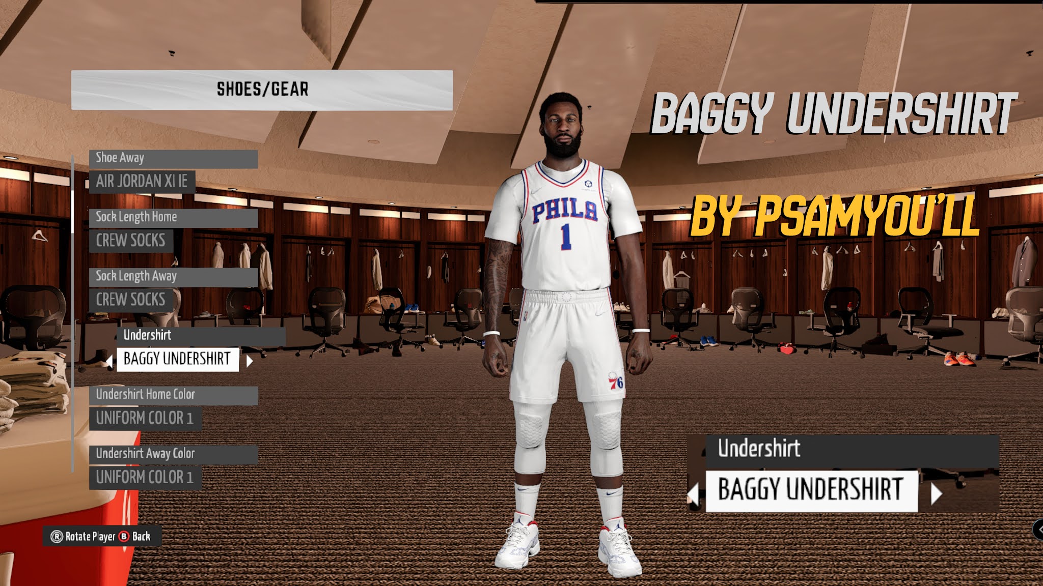 NBA 2K22 Baggy Undershirt Mod by Psamyou'll