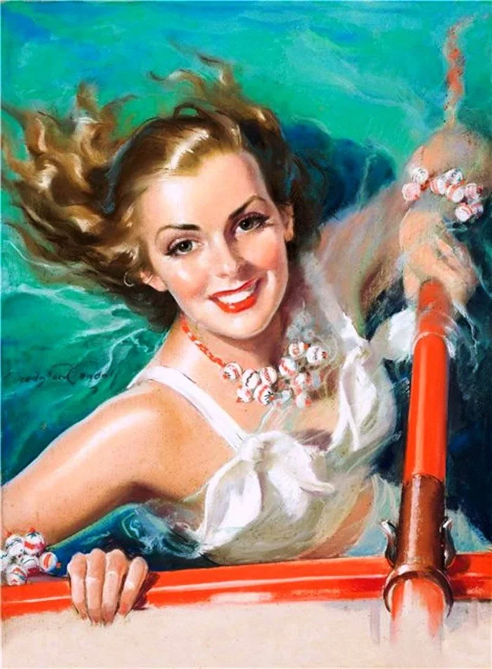 John Bradshaw Crandell 1896-1966 | American Glamour and Pin-Up painter