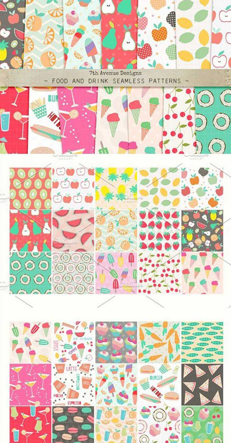 CM - Food and Drink Seamless Patterns 291031 2 jkl%252Chg