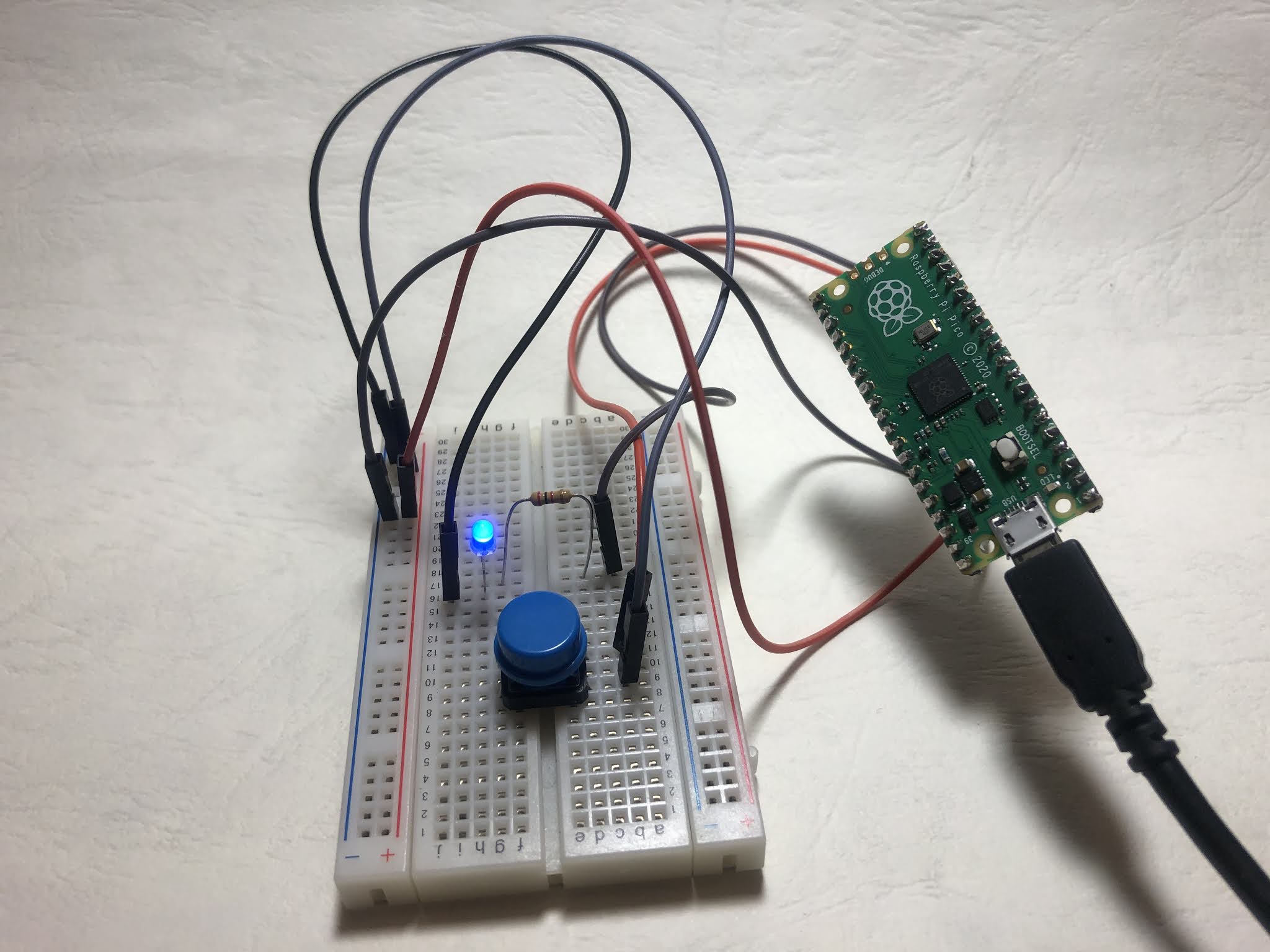 Raspberry Pi Pico(2) Switch controls LED on and off