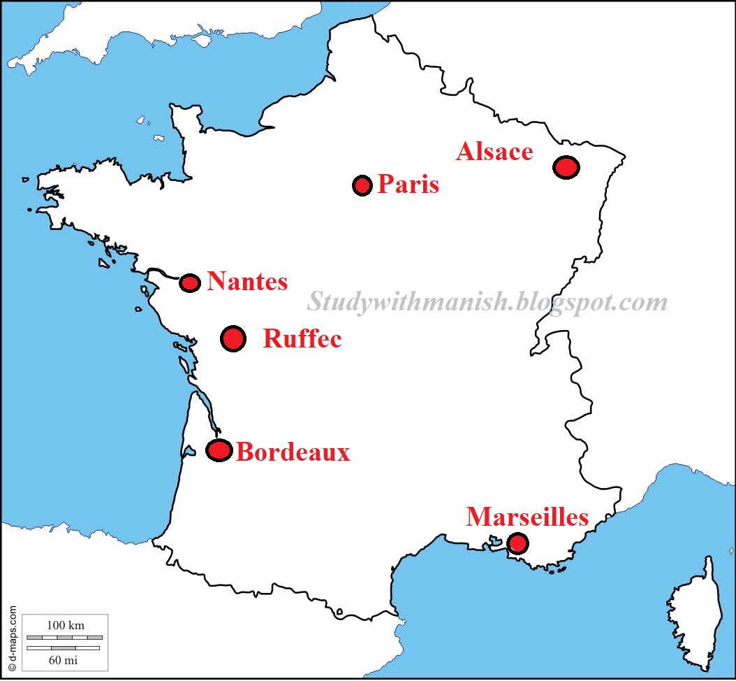 *French Revolution* Map Work *Class 9th history* Chapter-1*