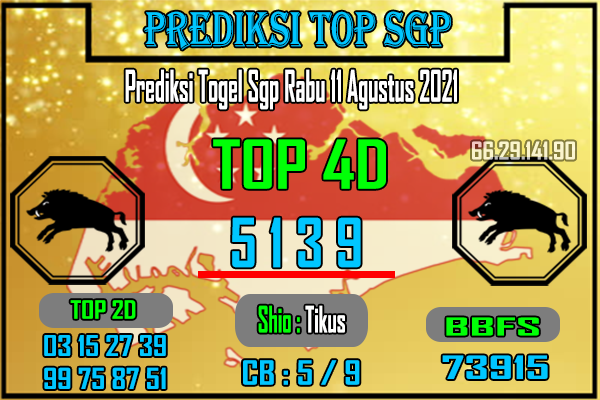 Prediksi Syair Togel Sgp Rabu 11 Agustus 2021