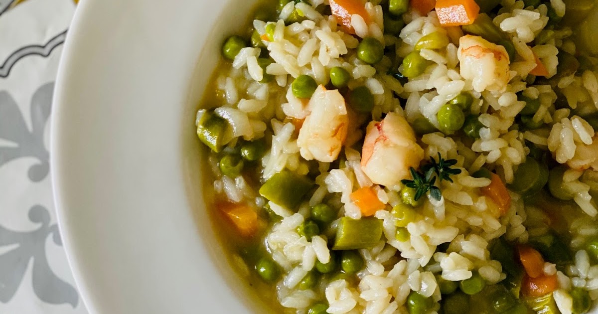 Risotto primavera (piselli, asparagi, gamberi e timo) Anna The Nice