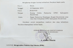 DPRD Kabupaten Bondowoso Mengundang Bupati Terkait Hak Interplasi DPRD