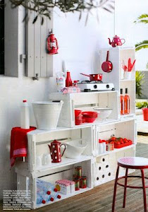 Cajas de frutas para decorar terrazas