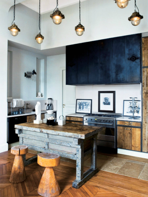 Arte y Arquitectura: Blanco y gris en la cocina