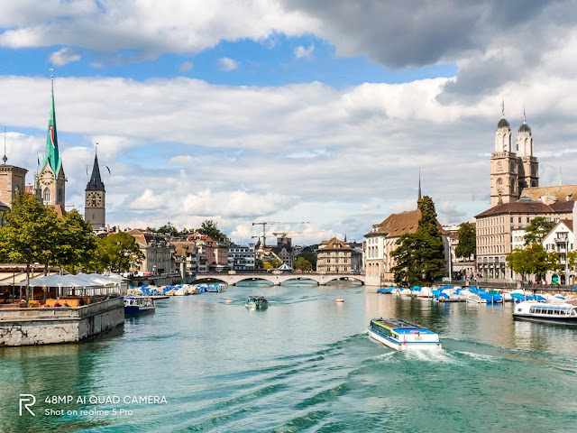 A day to experience the poetic scenery by Limmat, Zurich