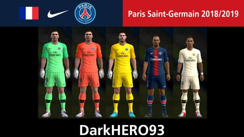 Paris SaintGermain 2018/2019 Kits Update PES 2013 PATCH PES New