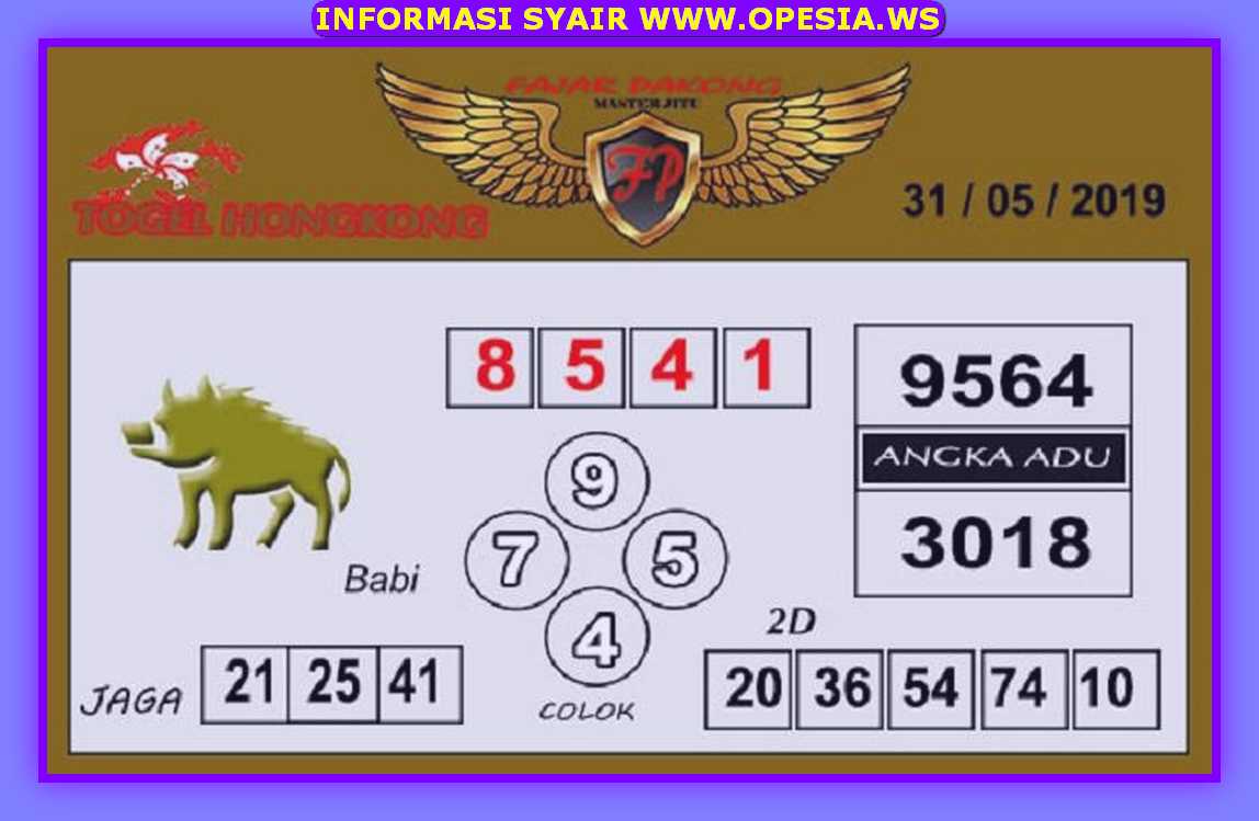 Kode syair hk jumat 31 Mei 2019 GOsyair SEDIA KODE SYAIR SGP ADA KODE