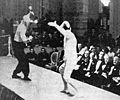 Nedo (right) in action against brother Aldo in Cannes in 1935