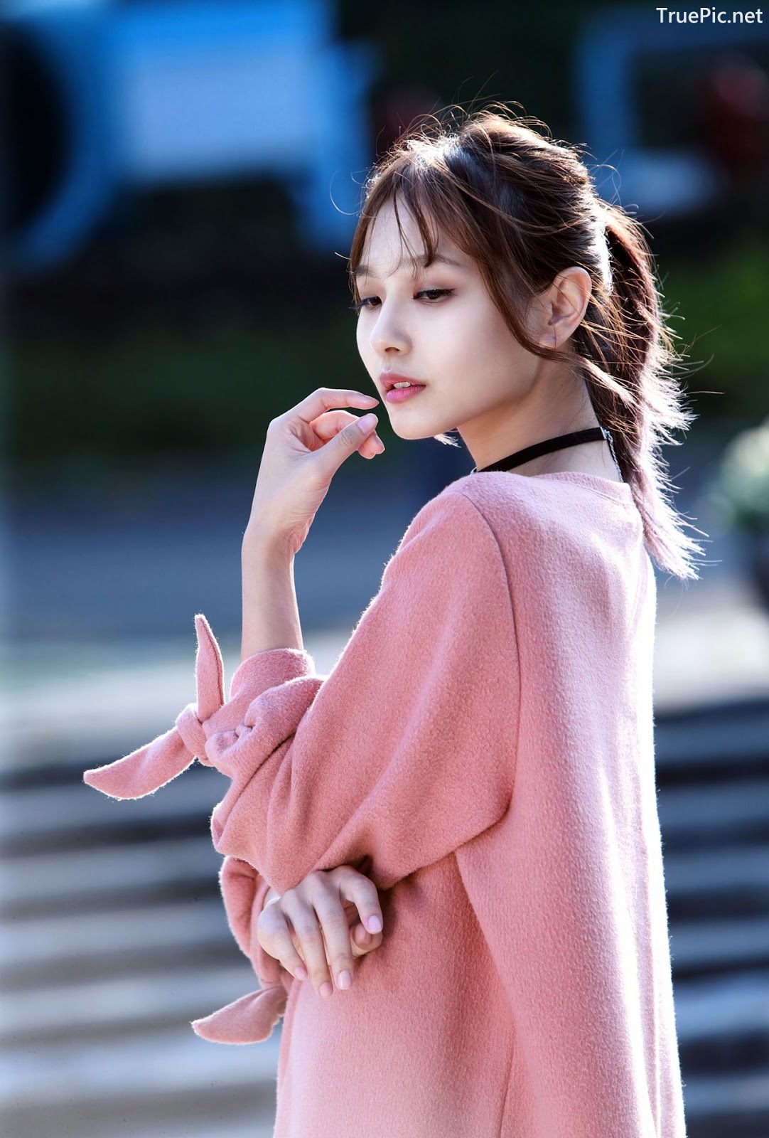 Image-Taiwanese-Model-郭思敏-Pure-And-Gorgeous-Girl-In-Pink-Sweater-Dress-TruePic.net- Picture-80