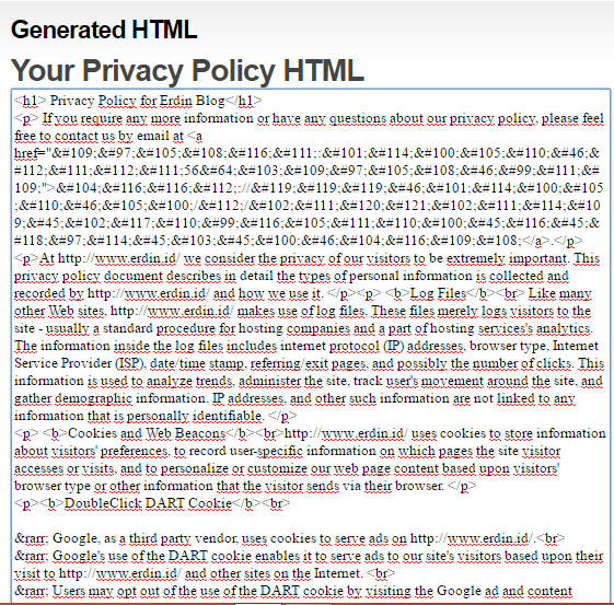 Cara Membuat Halaman Privacy Policy MAGIC HOUR