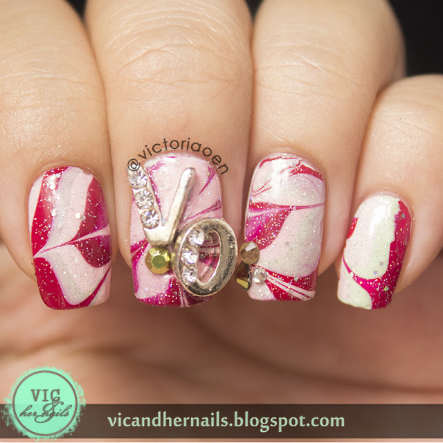 Vic and Her Nails: Watermarble with Letters Nail Charm (BPS Review)