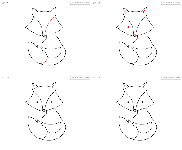 Fpencil: How to draw Fox for kids step by step