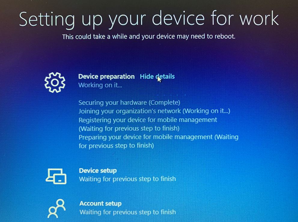 Gerry Hampson Device Management Autopilot White Glove issue