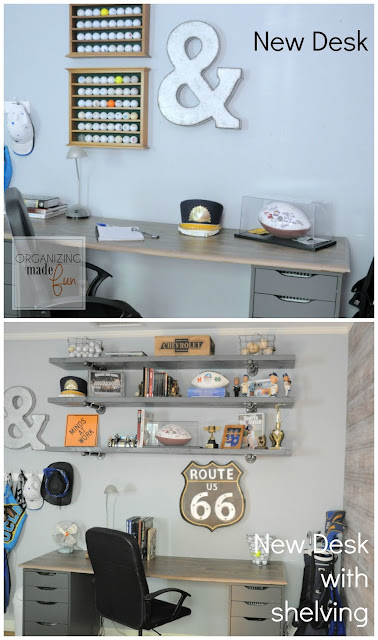 Teen Boy's Room with Industrial Inspired Theme :: OrganizingMadeFun.com