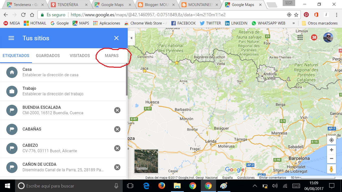 CARGAR TRACK GPS EN GOOGLE MAPS - La montaña nos une