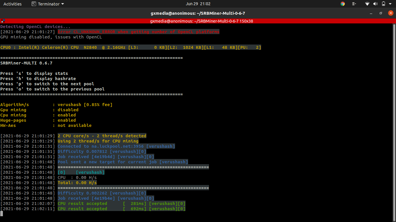 Cara Menggunakan SRB Miner di linux GalaxyITE Media