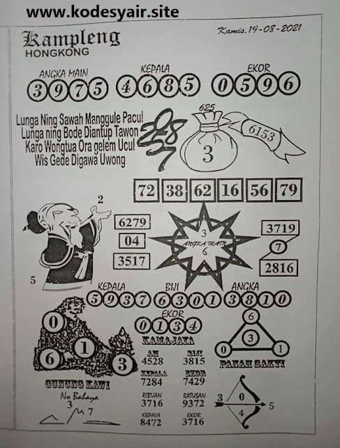 Syair Togel Hongkong Hari Ini 19 Agustus 2021 Sukitogel