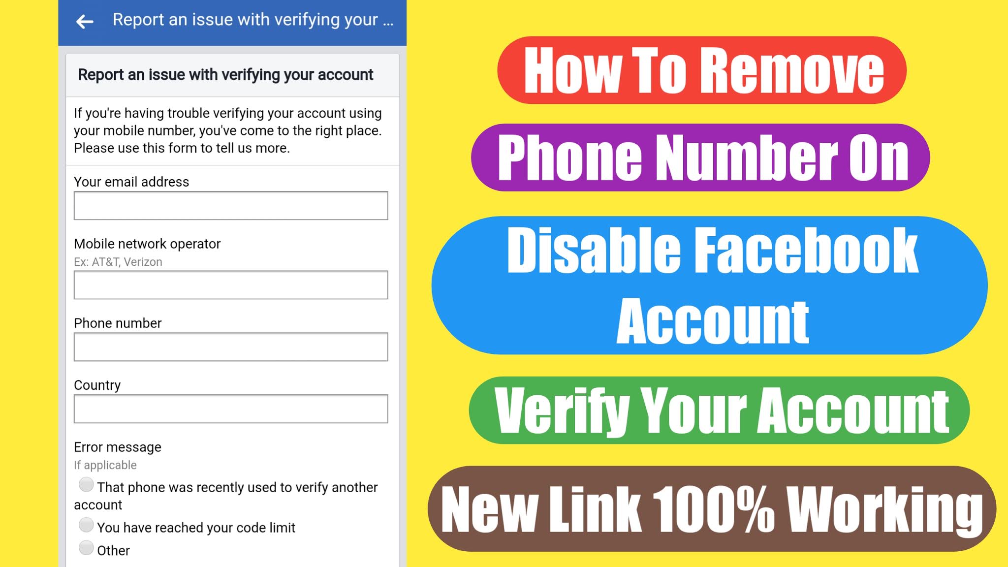 From facebook remove phone number HOW TO: