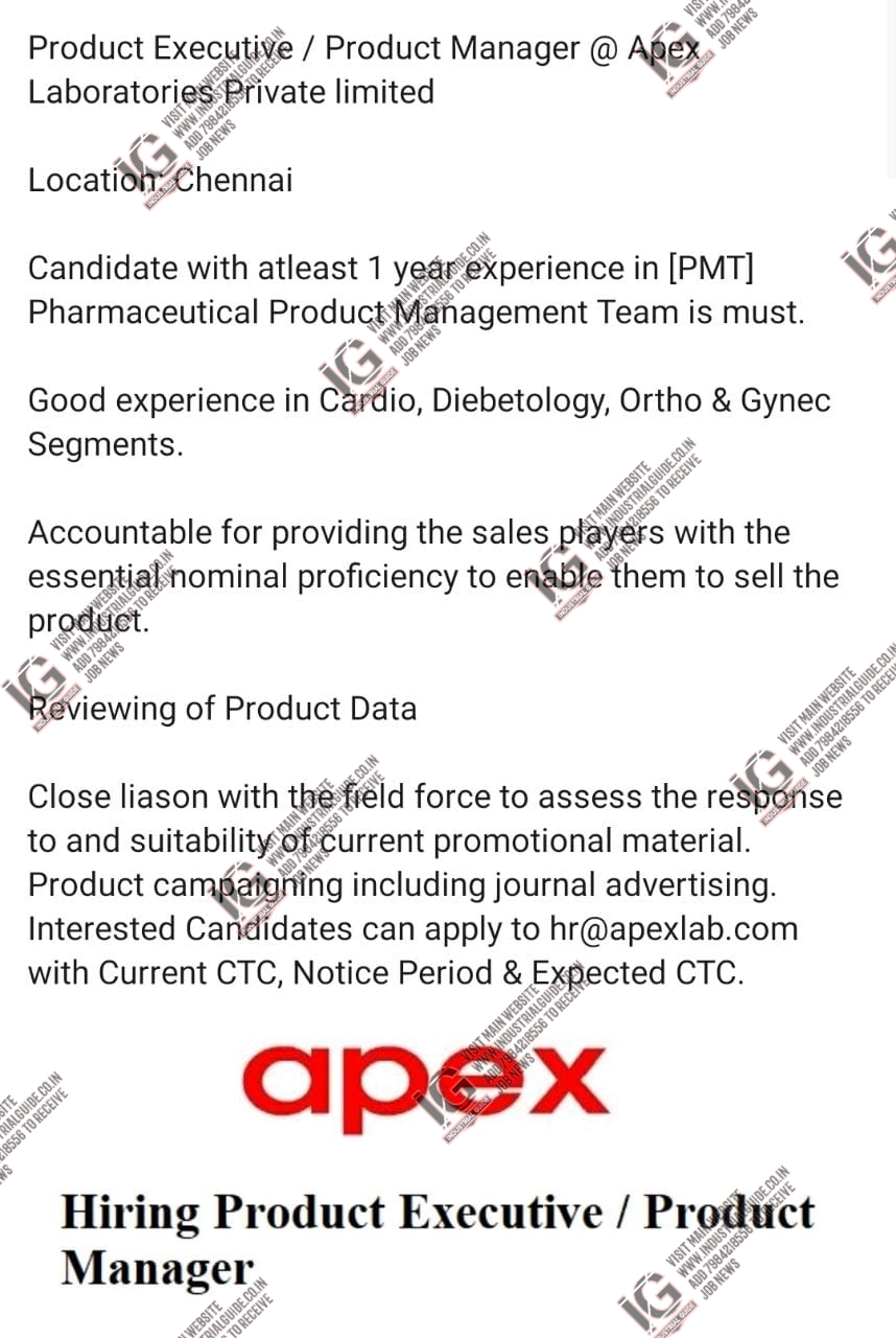 Apex Laboratories jobs for Production apply now
