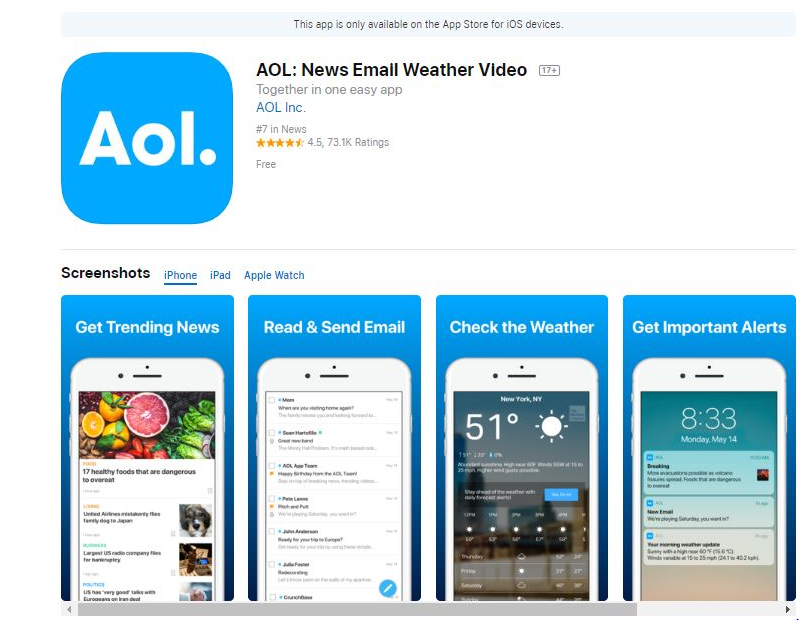 AOL Update AOL mail support Update for AOL app for iOS