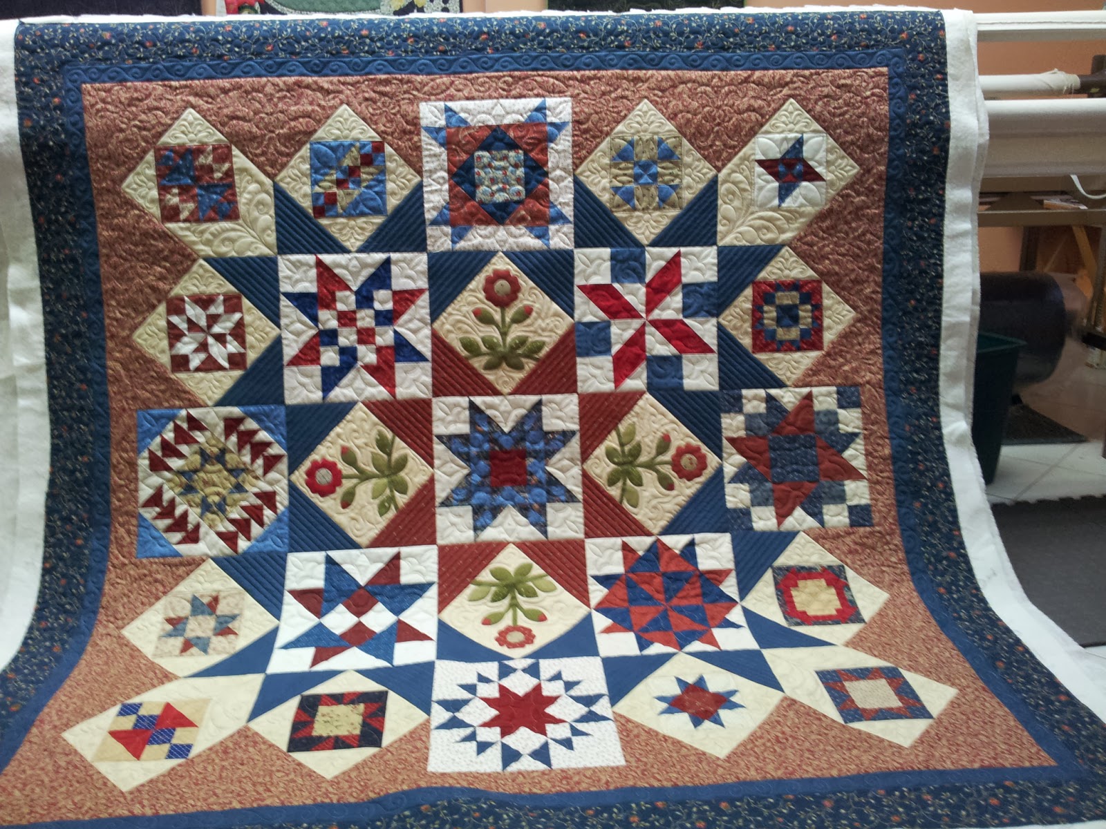 caledonia quilter Sampler Quilt and Red Hat Breakfast