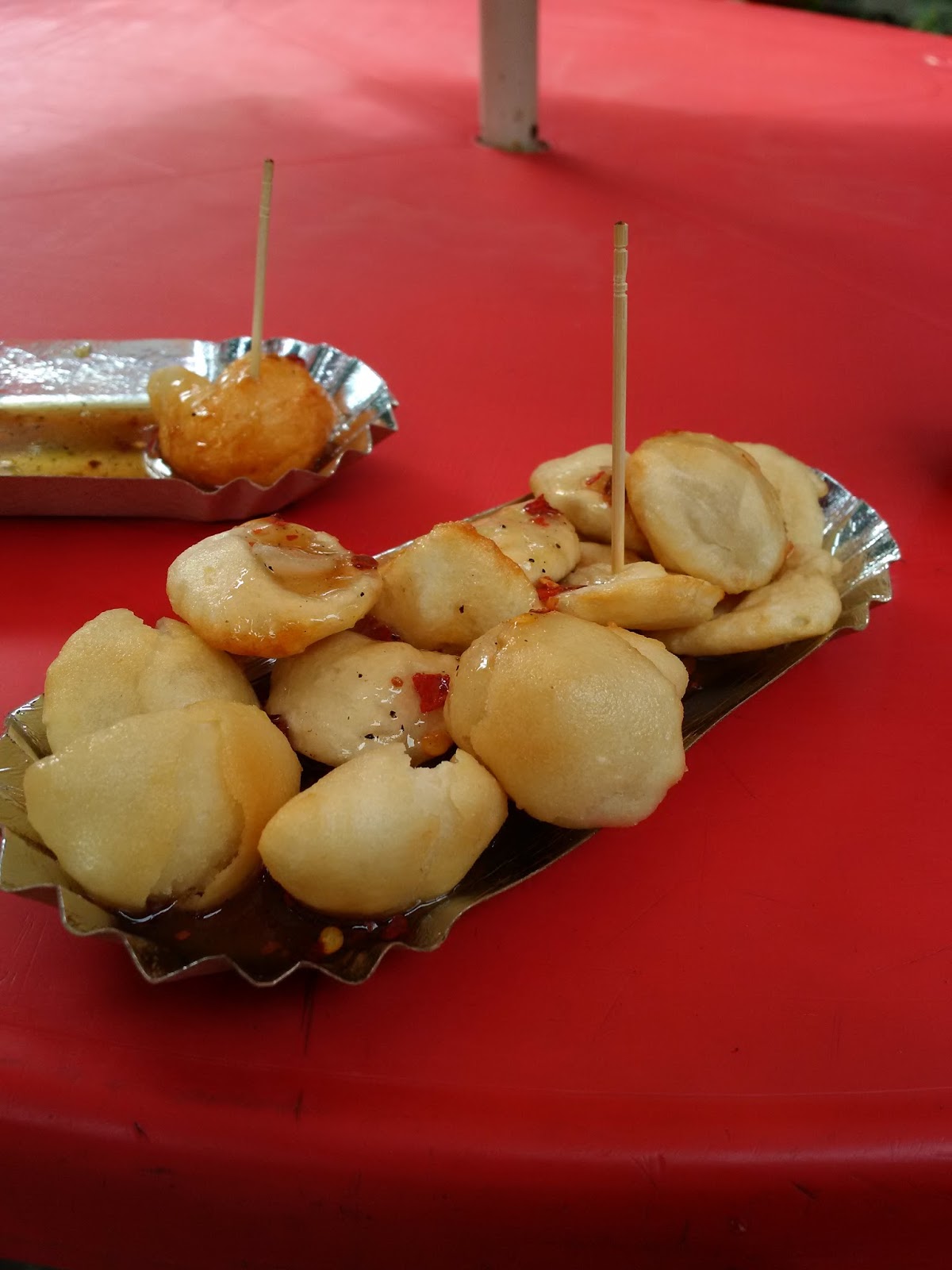 Deep fried Fish balls, street food in manila, Philippines