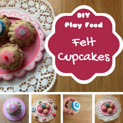 DIY play food - felt cupcakes