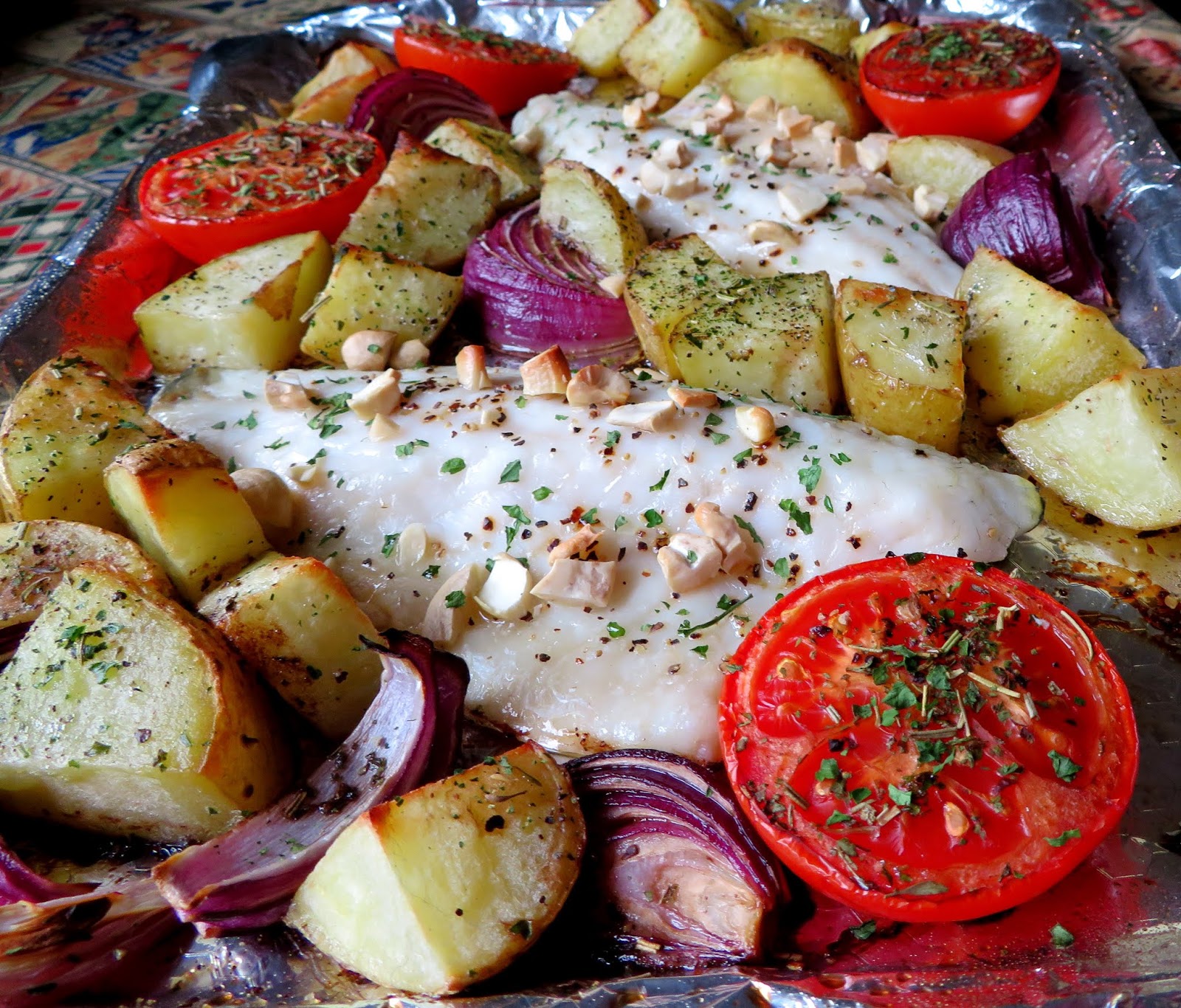 Sheet Pan Roasted Sea Bass Dinner for Two The English Kitchen
