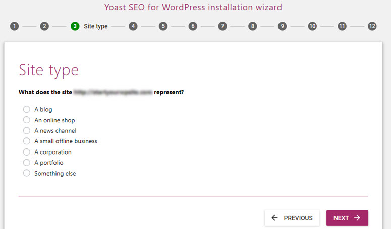 yoast seo site type yoast seo site type