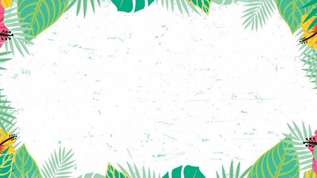 summer leaves PPT background pictures1