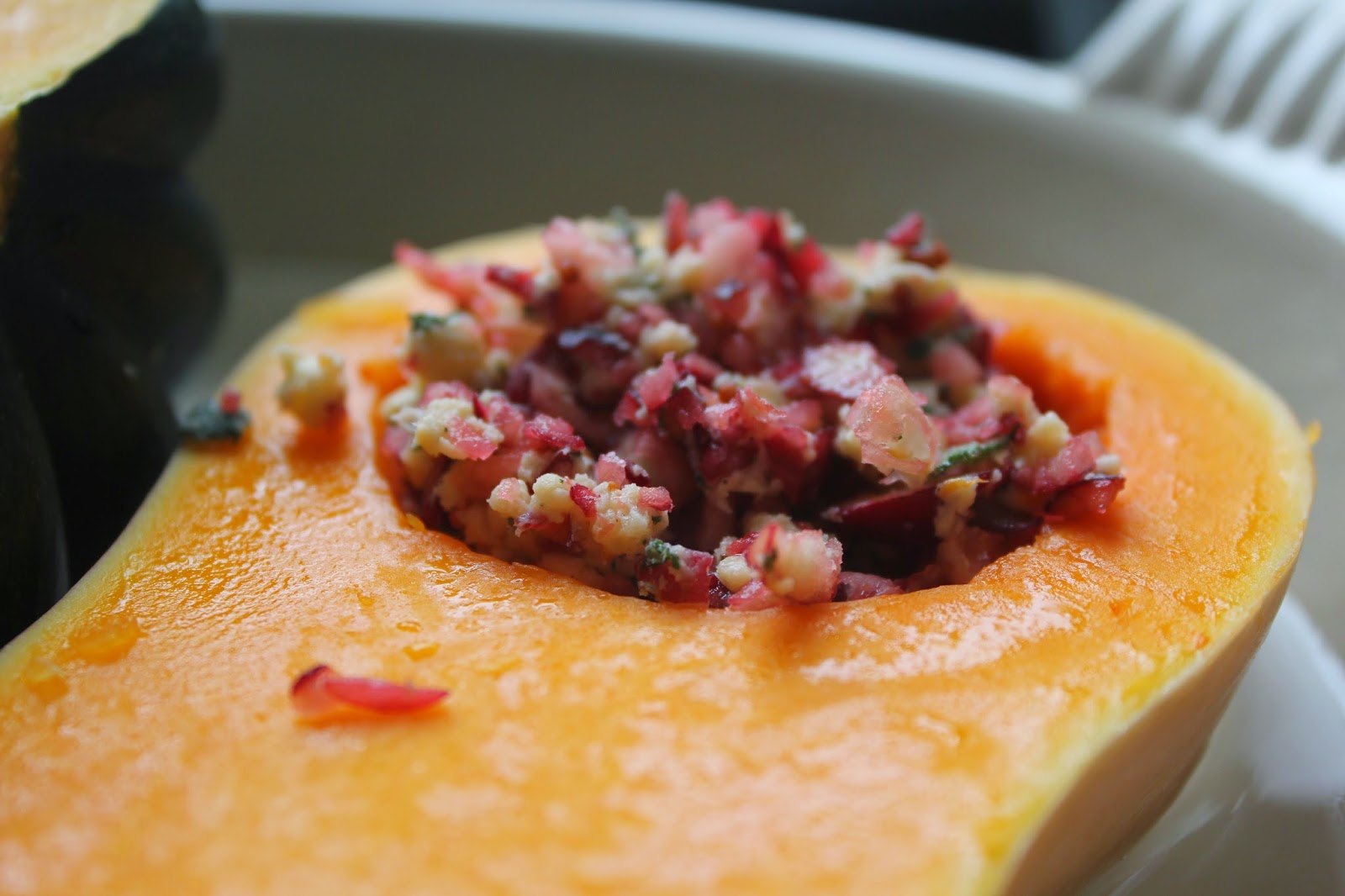 Winter squash with cranberry-sage butter