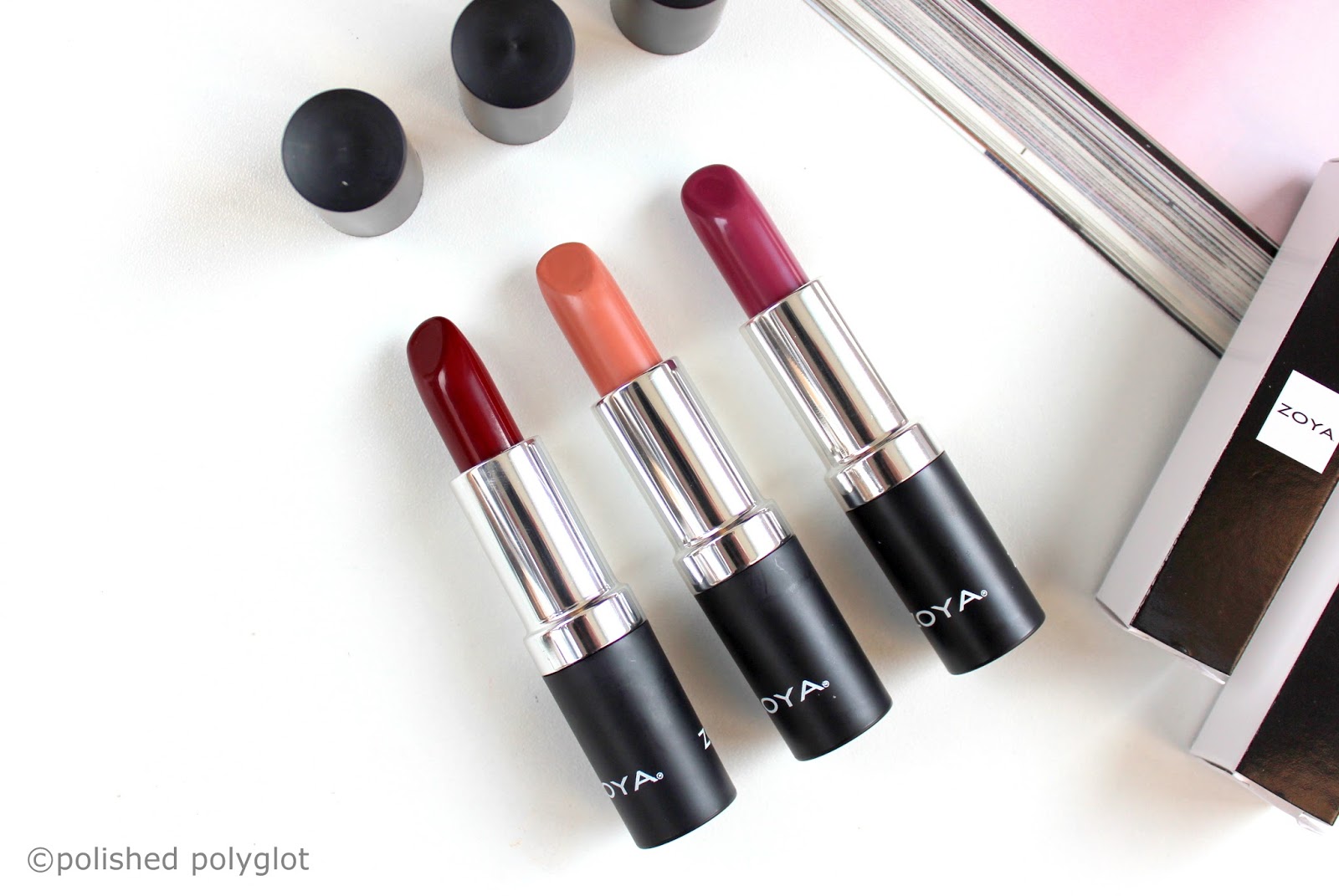 Makeup │ New Zoya Lipstick range [Swatches & Review] / Polished Polyglot