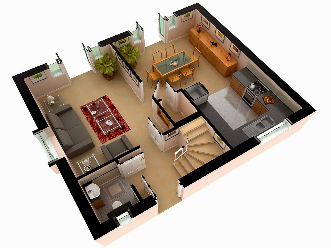 Amazing Top 50 House 3D Floor Plans | Engineering Discoveries