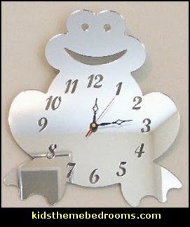 Frog Clock Mirror frog theme bedrooms - frog theme decor - frog themed gifts - froggy wallpaper murals - frog wall decals - frogs in a pond wall decor - Frog Prince decor frog theme bedrooms - frog theme decor - frog themed gifts - froggy wallpaper murals - frog wall decals - frogs in a pond wall decor - Frog Prince decor