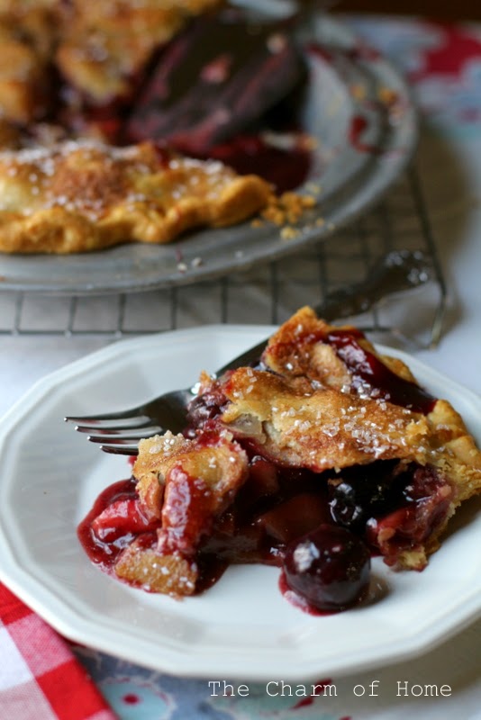 The Charm Of Home Cherry Apple Pie