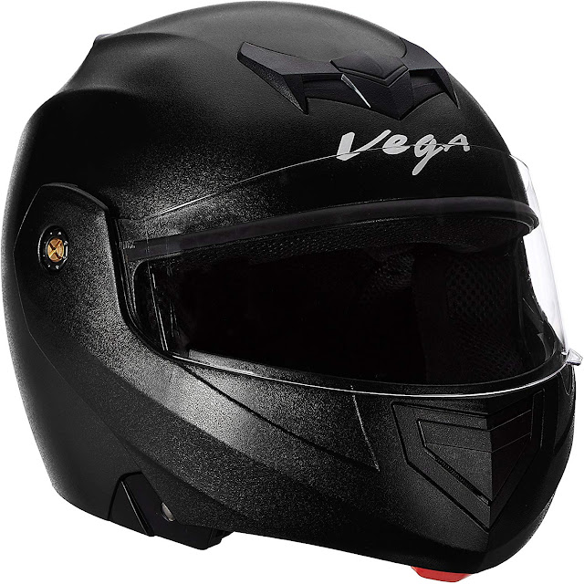 Vega Crux Flip-up Helmet (Black, L) 